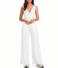 FP Movement Hot Shot V-Neck Sleeveless Tank Top and Low-Slung Wide Leg Pant Two-Piece Set