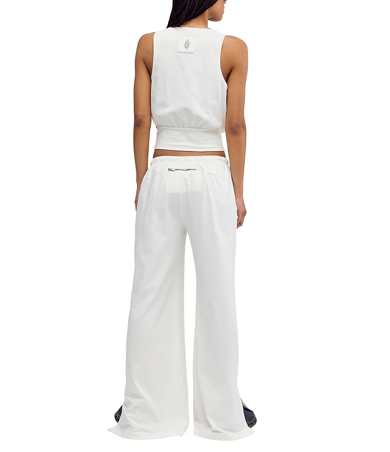 FP Movement Hot Shot V-Neck Sleeveless Tank Top and Low-Slung Wide Leg Pant Two-Piece Set