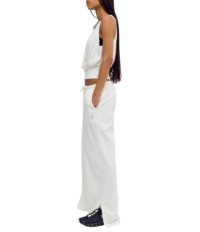 FP Movement Hot Shot V-Neck Sleeveless Tank Top and Low-Slung Wide Leg Pant Two-Piece Set