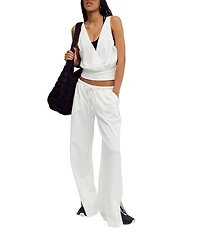 FP Movement Hot Shot V-Neck Sleeveless Tank Top and Low-Slung Wide Leg Pant Two-Piece Set