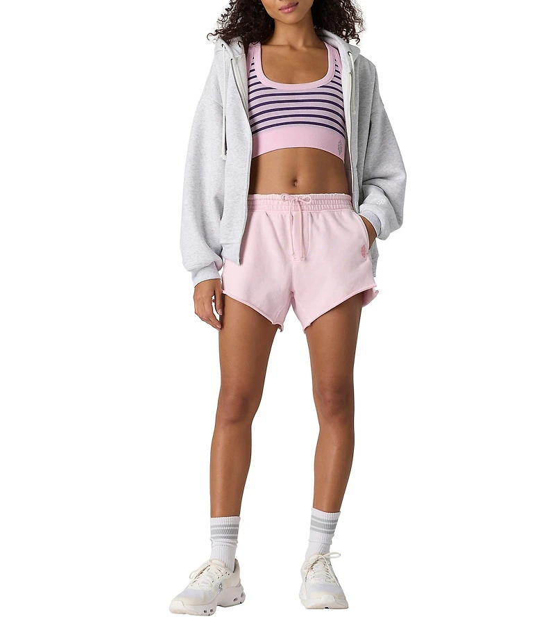 FP Movement Knockout Mid Rise Split Hem French Terry Shorts