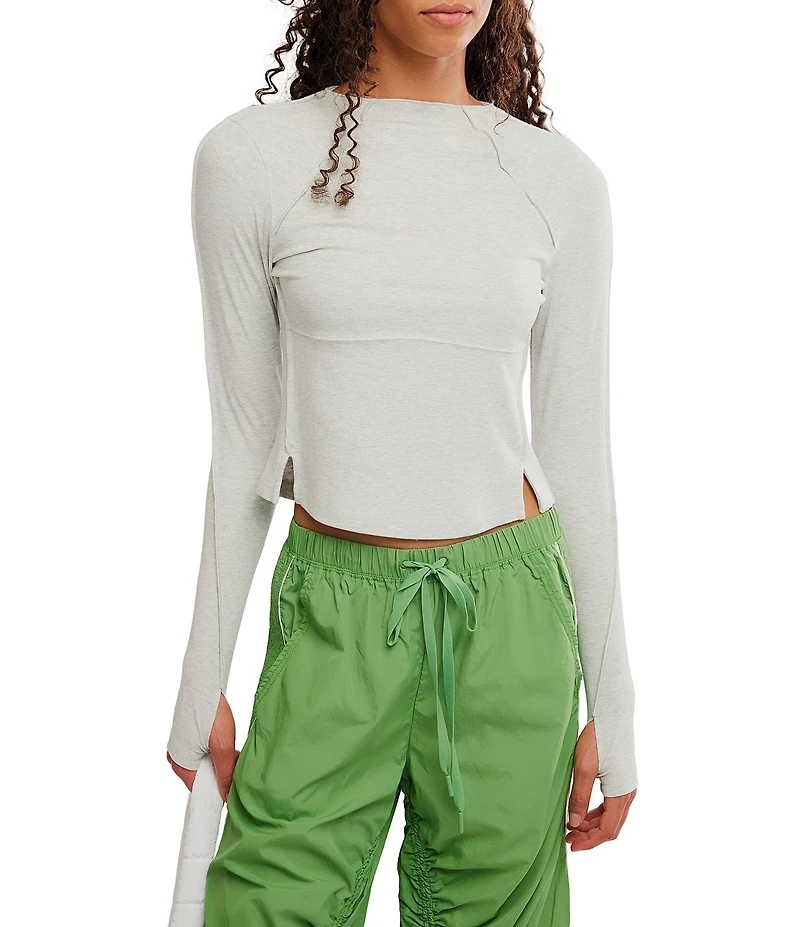 FP Movement Love Club Crew Neck Long Sleeve Tee