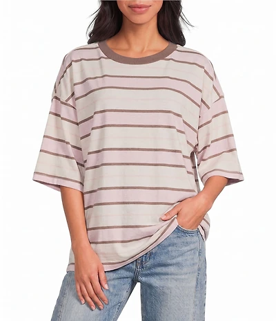 FP Movement Multi Stripe Tackle Crew Neck Short Sleeve Tee