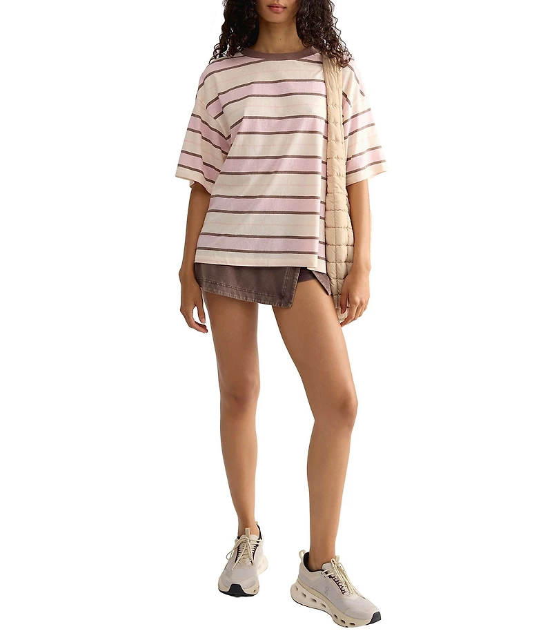 FP Movement Multi Stripe Tackle Crew Neck Short Sleeve Tee