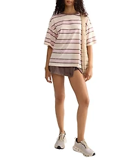 FP Movement Multi Stripe Tackle Crew Neck Short Sleeve Tee