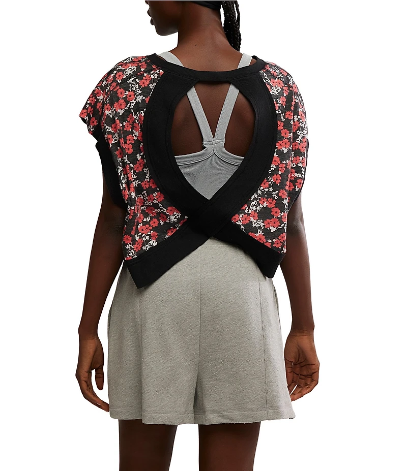 FP Movement My Time Floral Print Crew Neck Short Sleeve Tee