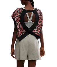 FP Movement My Time Floral Print Crew Neck Short Sleeve Tee