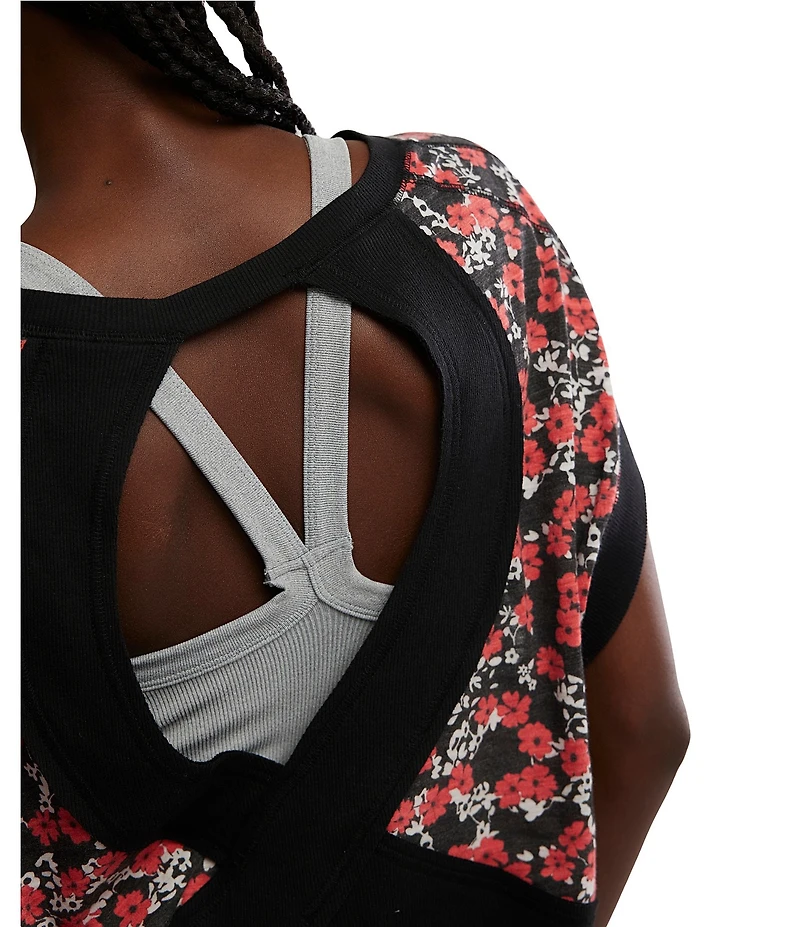 FP Movement My Time Floral Print Crew Neck Short Sleeve Tee