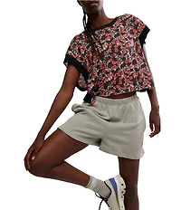 FP Movement My Time Floral Print Crew Neck Short Sleeve Tee