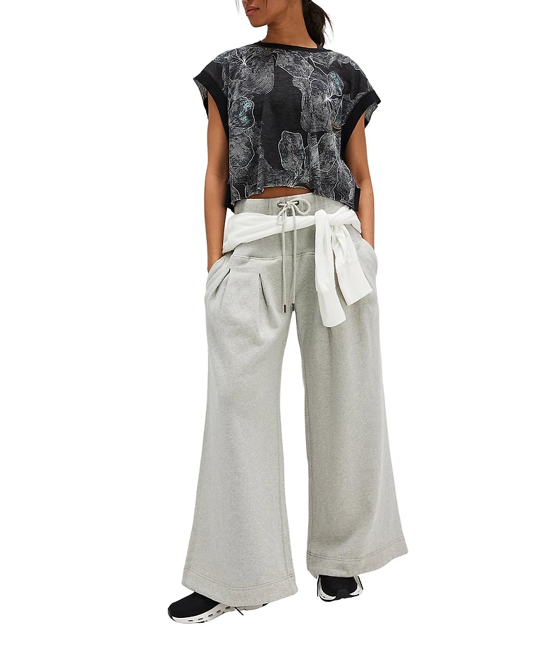 FP Movement My Time Floral Print Crew Neck Short Sleeve Tee