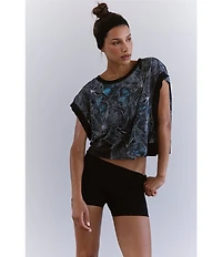 FP Movement My Time Floral Print Crew Neck Short Sleeve Tee