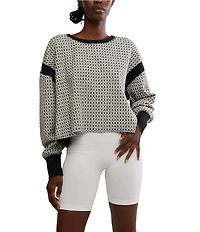 FP Movement My Time Reversible Textured Scoop Neck Long Sleeve Tee