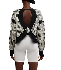 FP Movement My Time Reversible Textured Scoop Neck Long Sleeve Tee