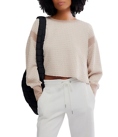 FP Movement My Time Reversible Textured Scoop Neck Long Sleeve Tee