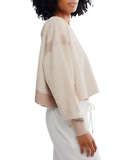 FP Movement My Time Reversible Textured Scoop Neck Long Sleeve Tee