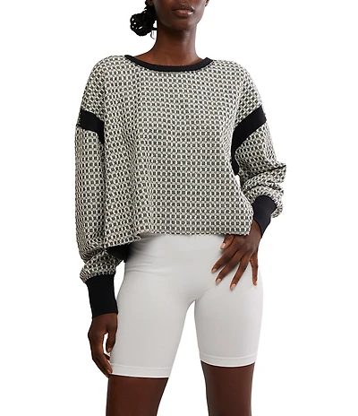 FP Movement My Time Reversible Textured Crew Neck Long Sleeve Tee