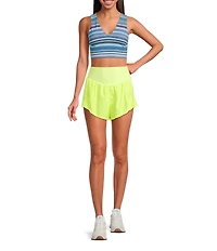 FP Movement Never Better Plunging V Front and Back Cropped Cami