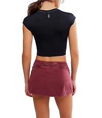 FP Movement Never Better Scoop Neck Cap Sleeve Cropped Tee
