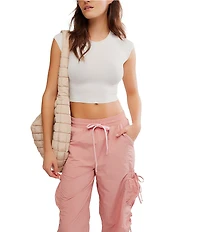 FP Movement Never Better Scoop Neck Cap Sleeve Cropped Tee