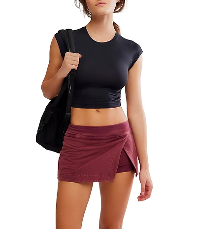 FP Movement Never Better Crew Neck Cap Sleeve Cropped Tee