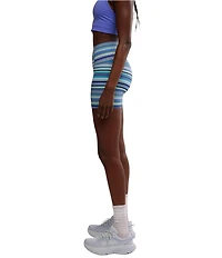 FP Movement Never Better Stripe Print High Rise Bike Shorts