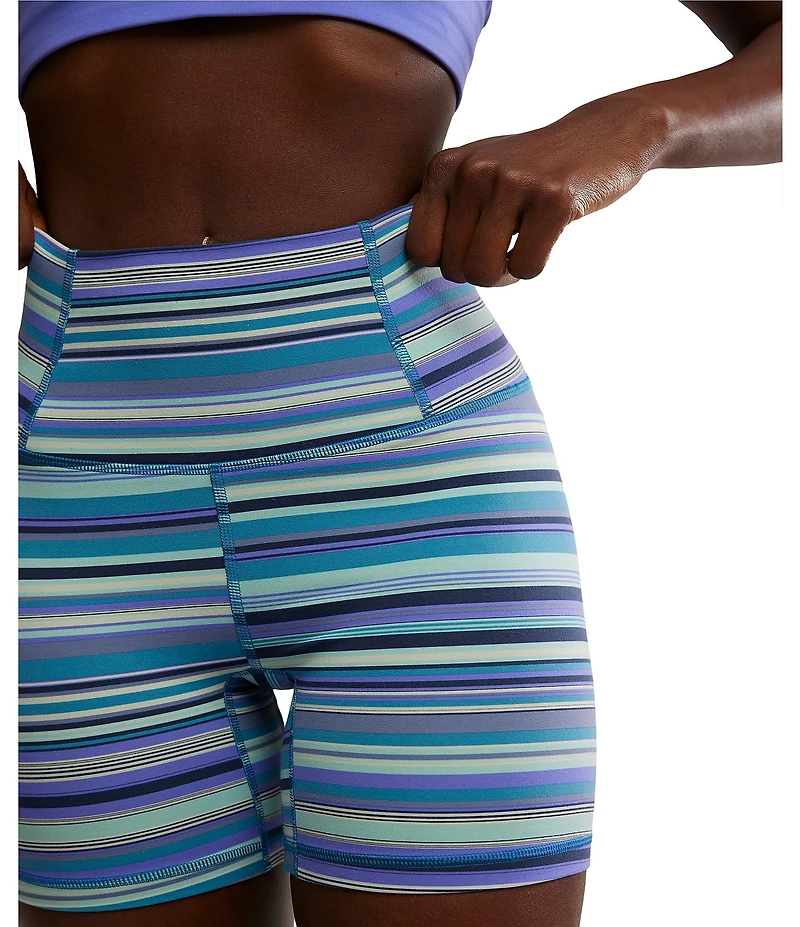 FP Movement Never Better Stripe Print High Rise Bike Shorts