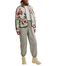 FP Movement Pippa Packable Floral Printed Collared Long Sleeve Quilted Puffer Jacket