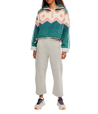 FP Movement Printed Mountain High 1/2 Zip High Neck Long Sleeve Fleece Pullover