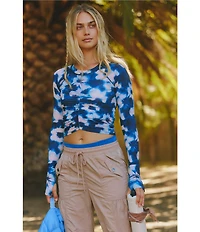 FP Movement Set Me Free Mid Rise Shirred Paneling Elasticated Cuff Jogger Pants