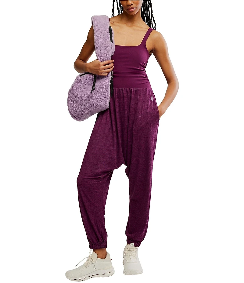 FP Movement Shiny Happy Square Neck Sleeveless Jumpsuit