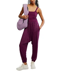 FP Movement Shiny Happy Square Neck Sleeveless Jumpsuit