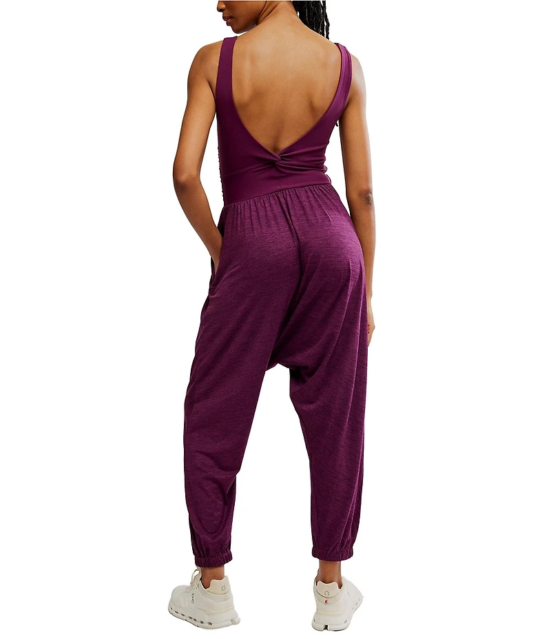 FP Movement Shiny Happy Square Neck Sleeveless Jumpsuit