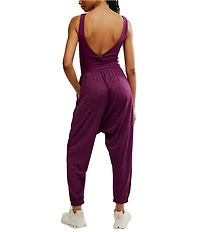 FP Movement Shiny Happy Square Neck Sleeveless Jumpsuit