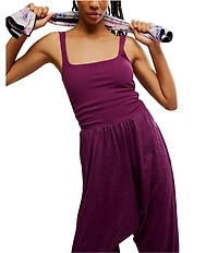 FP Movement Shiny Happy Square Neck Sleeveless Jumpsuit