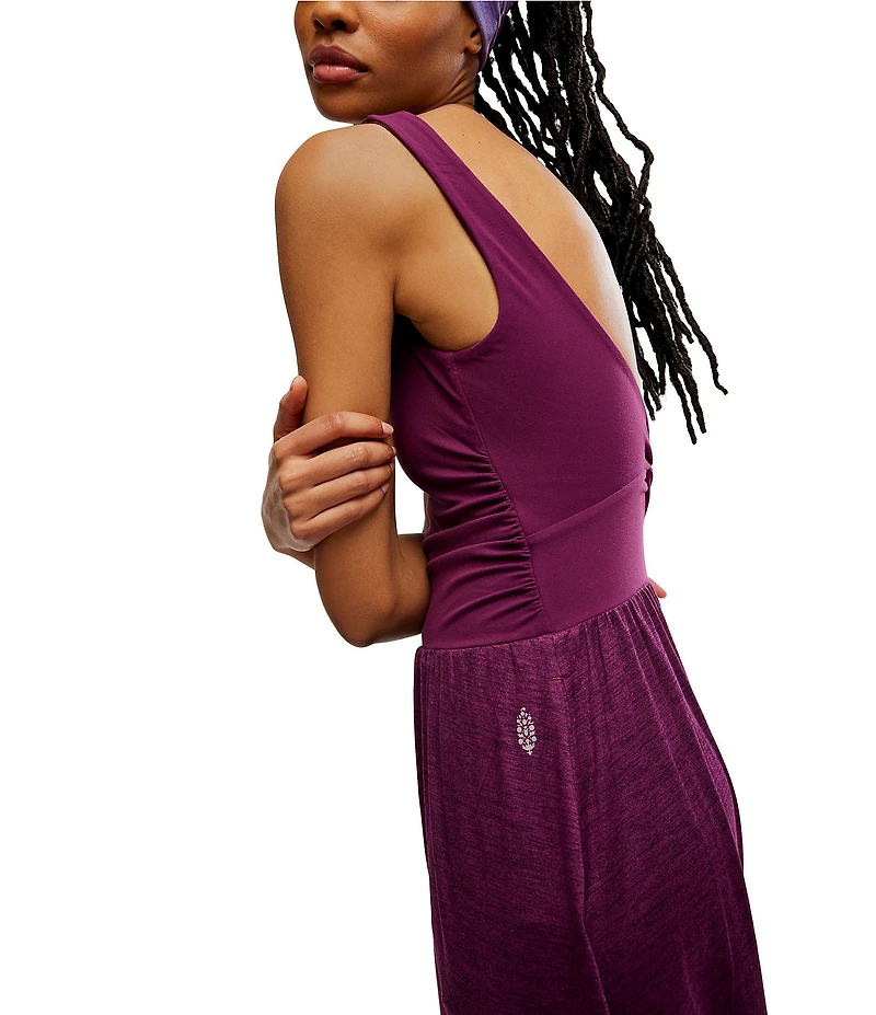 FP Movement Shiny Happy Square Neck Sleeveless Jumpsuit