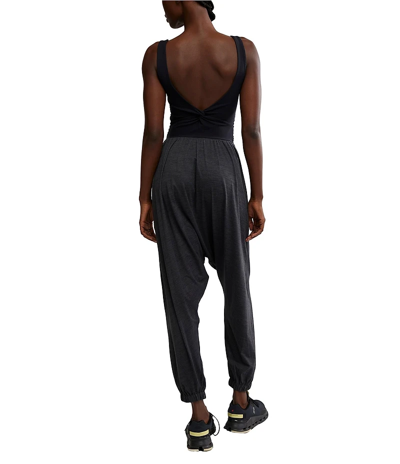 FP Movement Shiny Happy Square Neck Sleeveless Jumpsuit