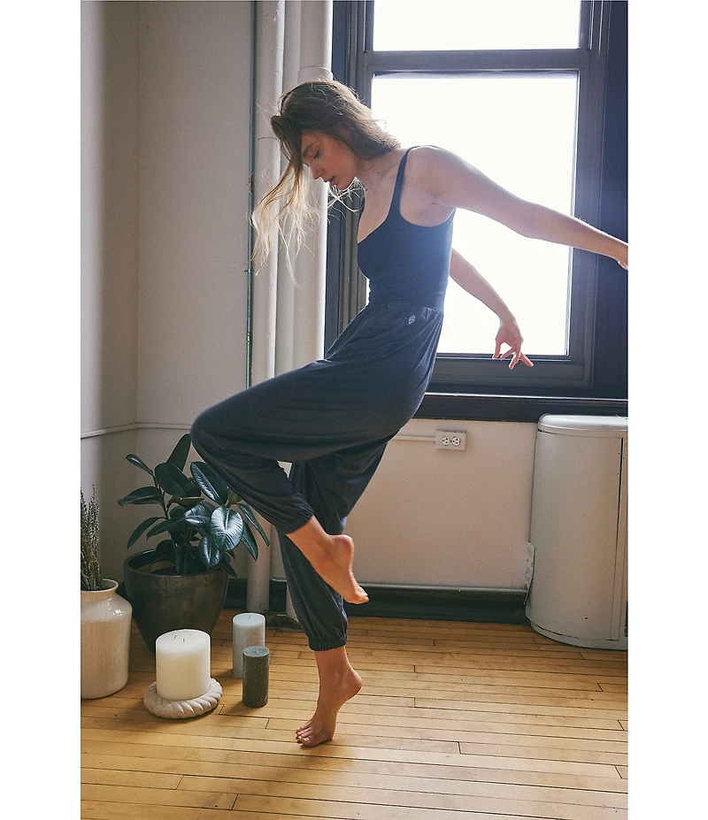 FP Movement Shiny Happy Square Neck Sleeveless Jumpsuit