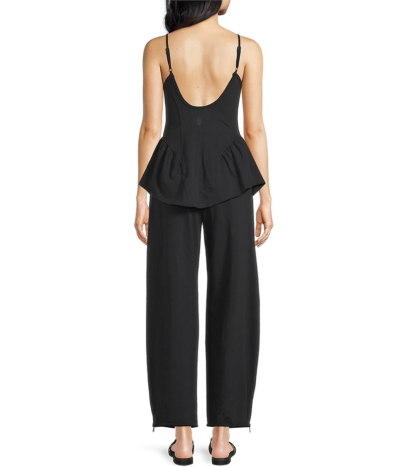 FP Movement Stay With It Square Neck Sleeveless Tank and Wide Leg Pant Two-Piece Set