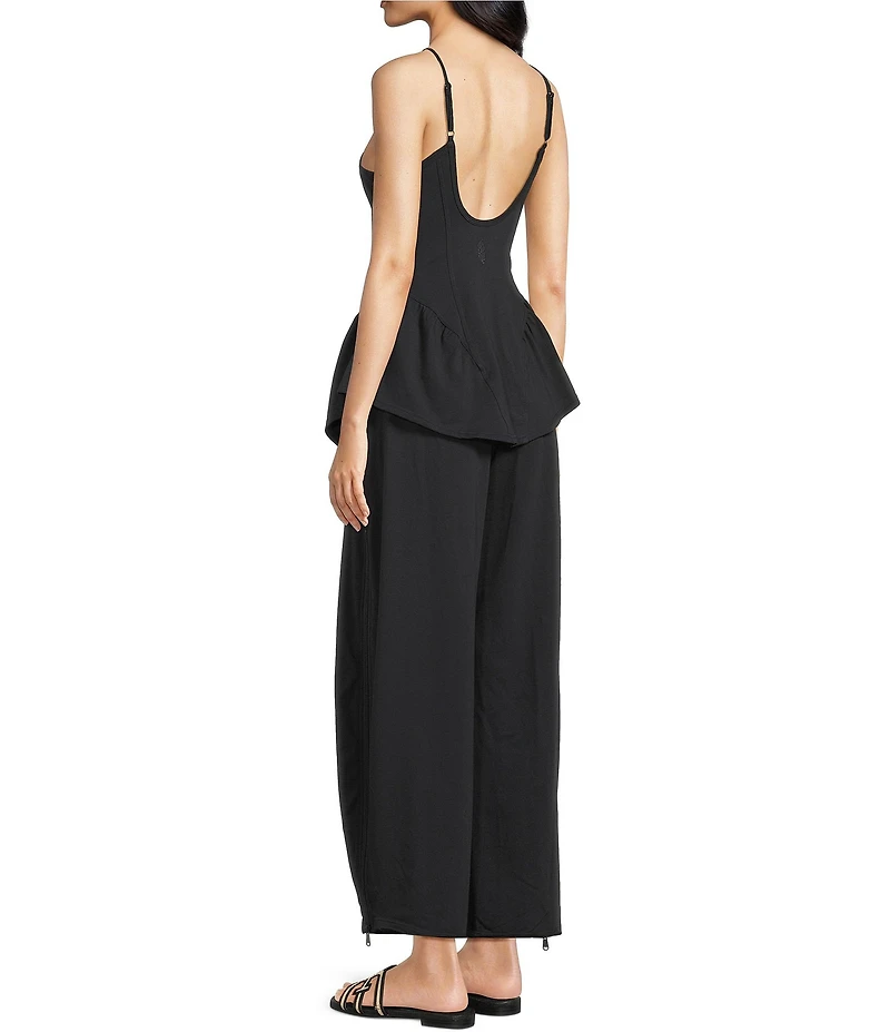 FP Movement Stay With It Square Neck Sleeveless Tank and Wide Leg Pant Two-Piece Set