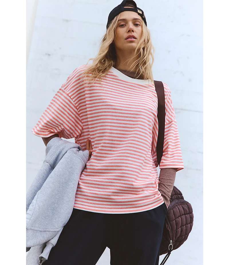 FP Movement Stripe Tackle Crew Neck Short Sleeve Tee