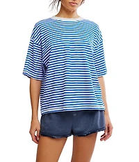 FP Movement Stripe Tackle Crew Neck Short Sleeve Tee