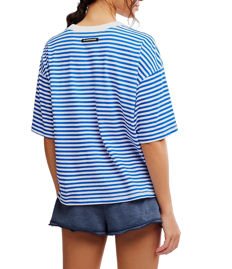 FP Movement Stripe Tackle Crew Neck Short Sleeve Tee