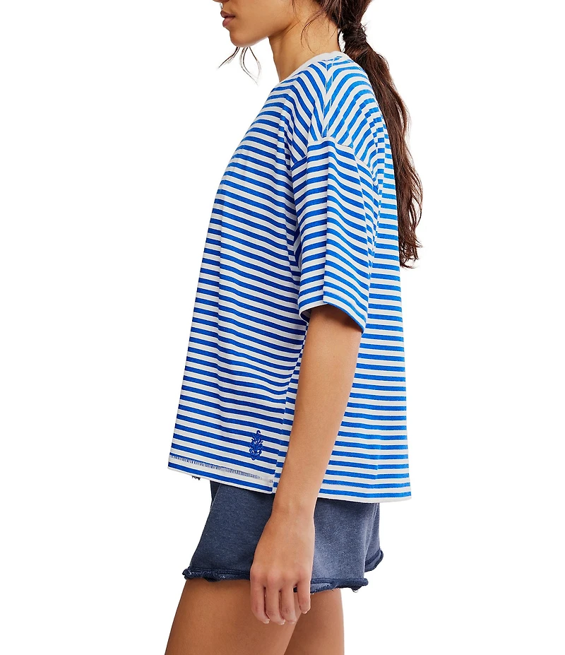FP Movement Stripe Tackle Crew Neck Short Sleeve Tee