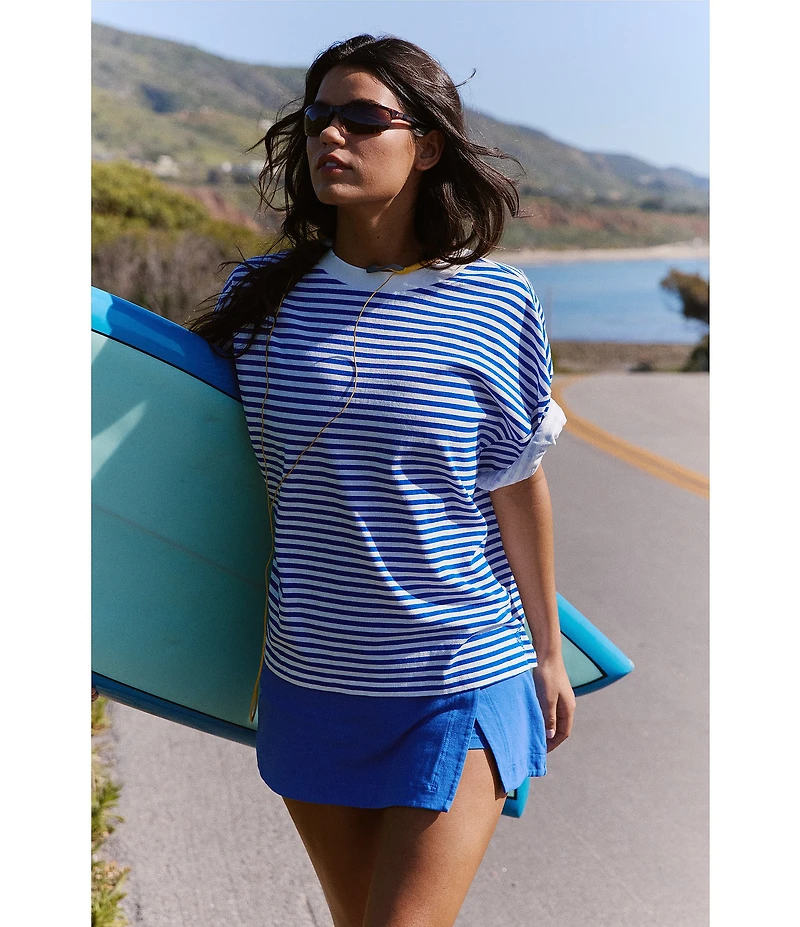 FP Movement Stripe Tackle Crew Neck Short Sleeve Tee