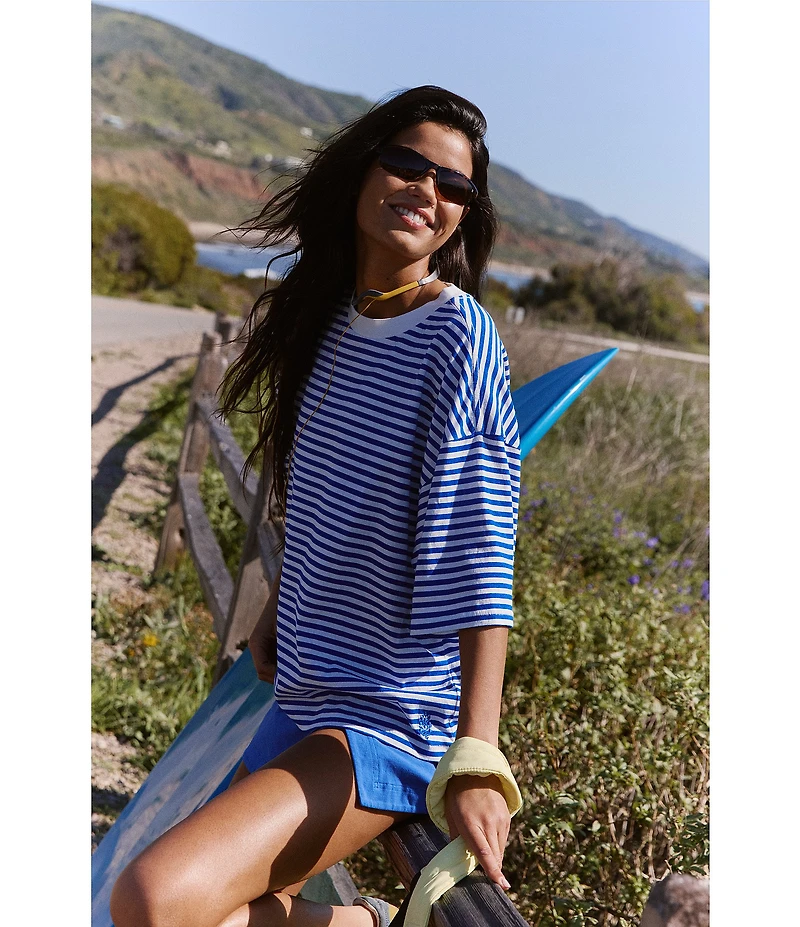 FP Movement Stripe Tackle Crew Neck Short Sleeve Tee