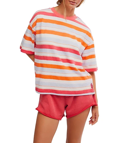 FP Movement Stripe Tackle Crew Neck Short Sleeve Tee