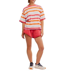 FP Movement Stripe Tackle Crew Neck Short Sleeve Tee