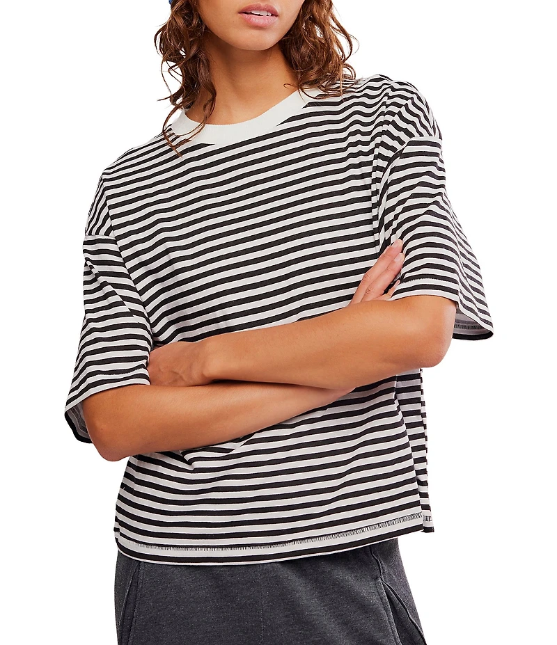 FP Movement Stripe Tackle Crew Neck Short Sleeve Tee