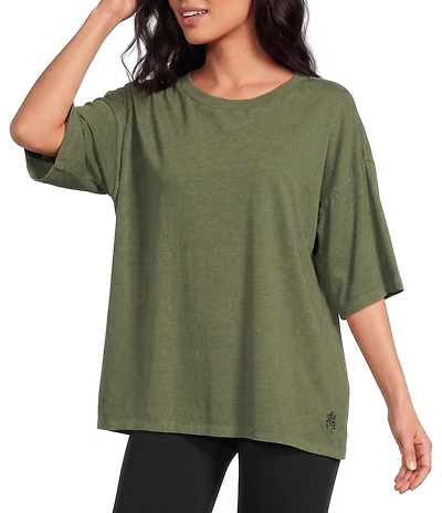 FP Movement Tackle Tee Crew Neck 3/4 Sleeve Boxy Tee