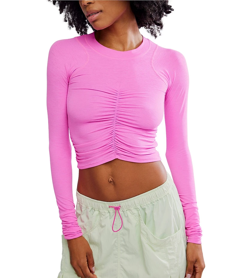 FP Movement Tempo Ruched Crew Neck Long Sleeve Top